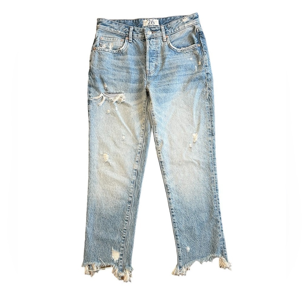 Free People We the Free Distressed Good Times Relaxed Jean - 26